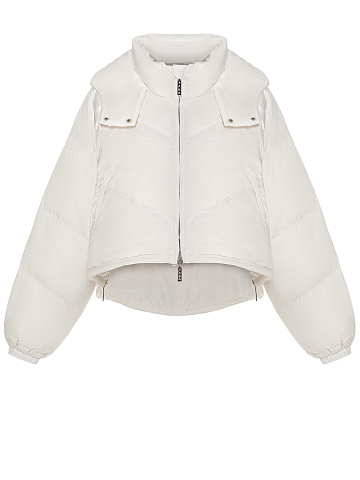 White Cropped Puffer Jacket, 1