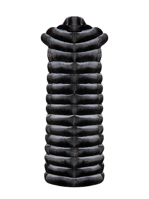 Long Chinchilla Fur Vest, 2 Long Chinchilla Fur Vest, 2