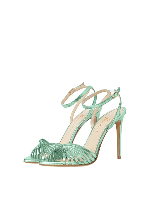 Light green leather sandals, 1