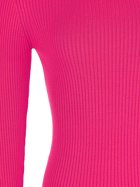 Fuchsia ribbed knit turtleneck, 3 Fuchsia ribbed knit turtleneck, 3