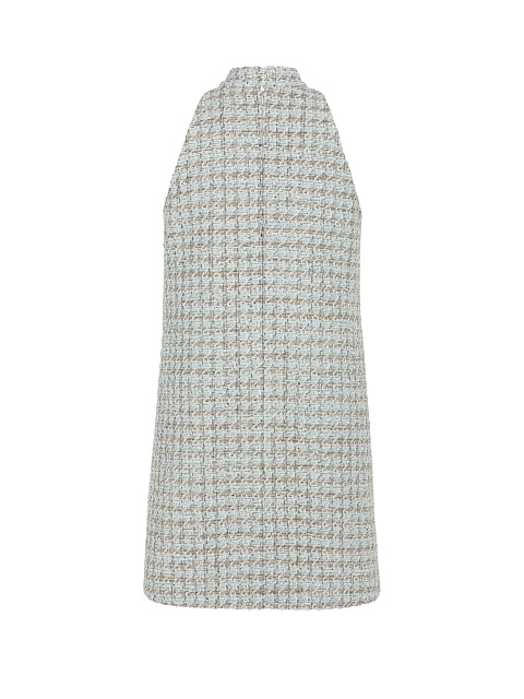Mint Beige Tweed Mini Dress, 2