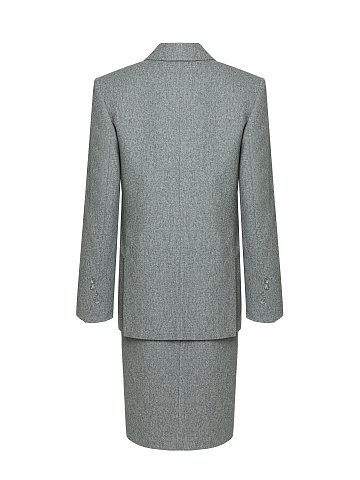 Grey two-piece suit, 2