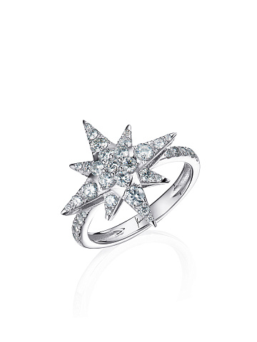 White Gold & Diamond Star Ring, 1