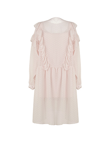 Light Rose Ruffled Mini Dress , 2