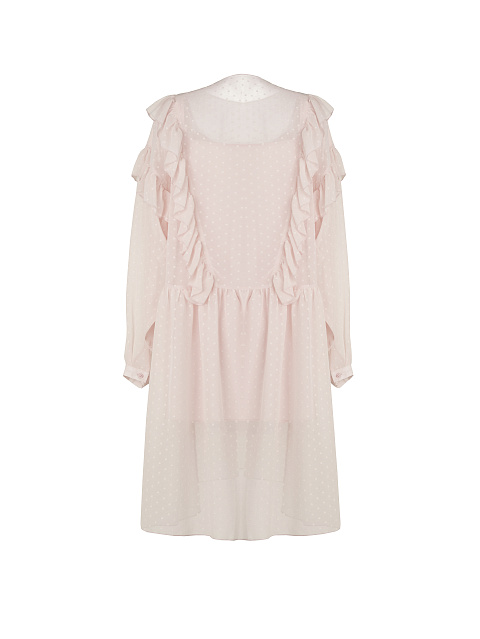 Light Rose Ruffled Mini Dress , 2