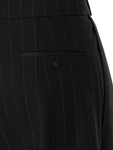 Black striped suiting trousers, 5 Black striped suiting trousers, 5