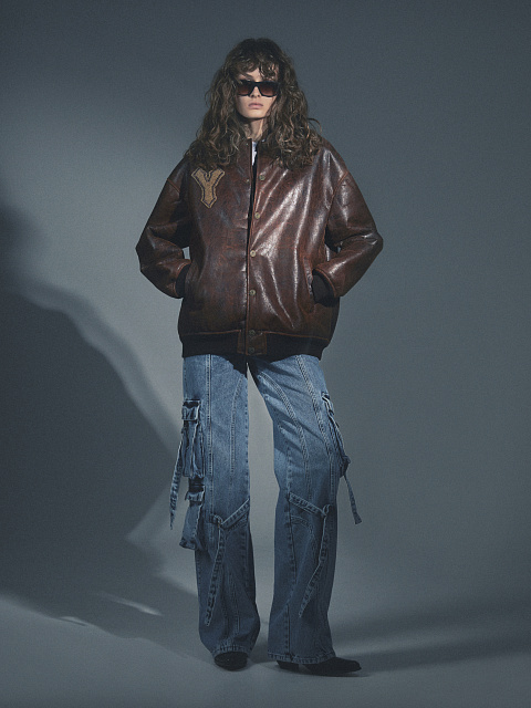 Blue Wide Leg Cargo Jeans, 8 Blue Wide Leg Cargo Jeans, 8