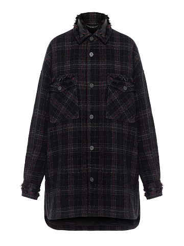 Oversized Black Checked Shirt, 1