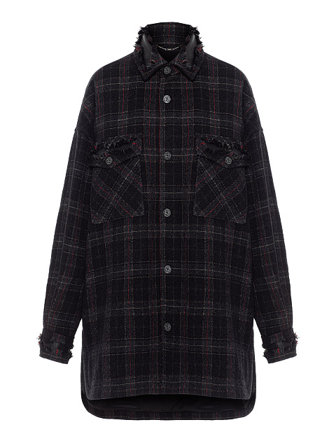 Oversized Black Checked Shirt, 1