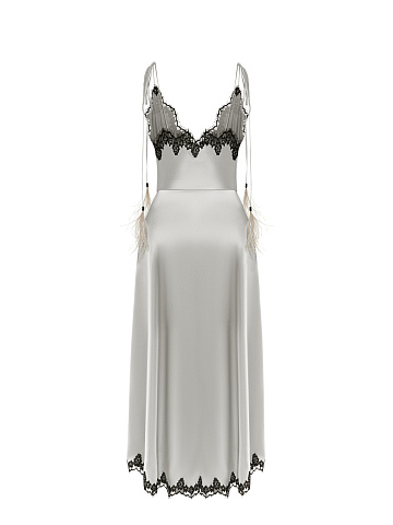 Midi dress with lace, 2