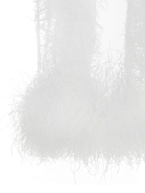 White Boa Trimmed Cape, 3 White Boa Trimmed Cape, 3