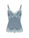 Топ из голубого бархата, отделка голубым кружевом по низу и чашкам Топ из голубого бархата, отделка голубым кружевом по низу и чашкам