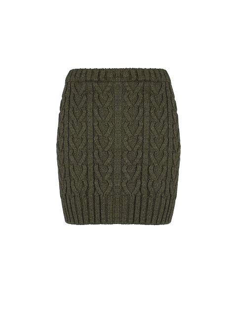 Khaki Cable Knit Mini Skirt, 2 Khaki Cable Knit Mini Skirt, 2