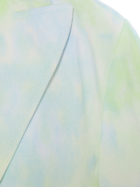 Green Tie-dye Denim Bolero Jacket, 3