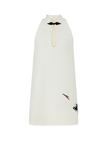 Mini dress with lace embroidery, 1