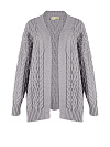 Светло-серый кардиган с косами Светло-серый кардиган с косами