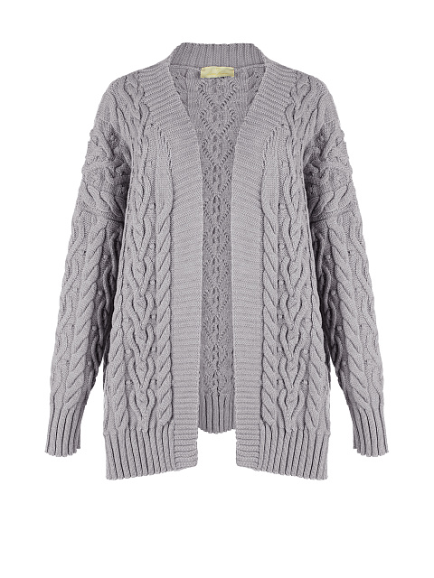 Light Grey Cable Knit Cardigan, 1 Light Grey Cable Knit Cardigan, 1