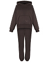 Коричневый трикотажный костюм с вышивкой в виде крестов Коричневый трикотажный костюм с вышивкой в виде крестов