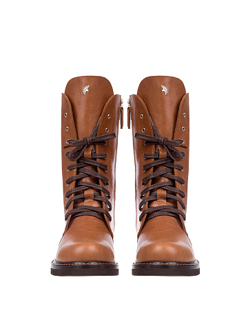 Brown Leather Army Boots, 2