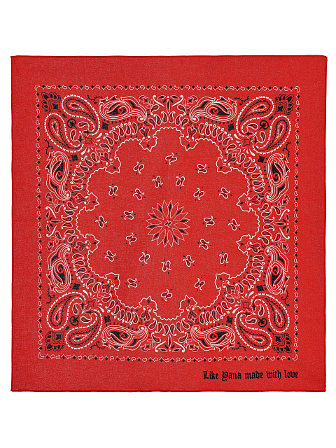 Red Cotton Paisley Printed Bandana, 1 Red Cotton Paisley Printed Bandana, 1