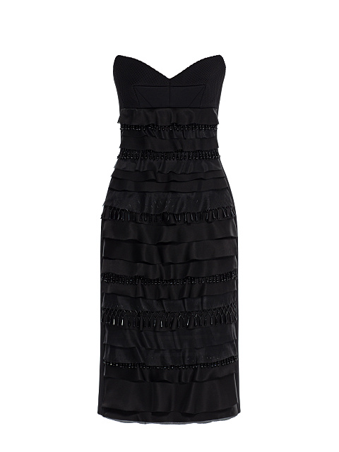 Black midi dress, 1