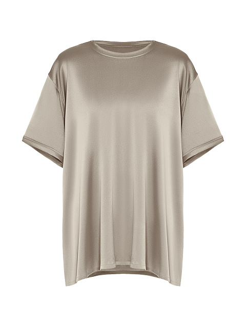 Beige silk T-shirt, 1