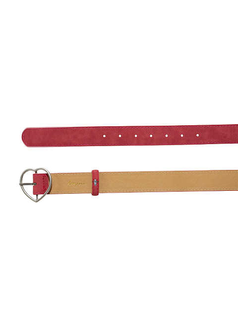 Deep Red Heart-Shaped Buckle Belt, 2