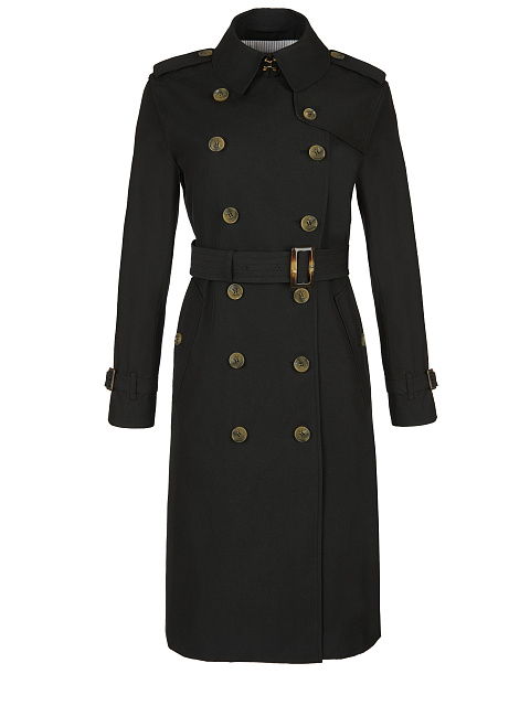Black Cotton Trench Coat, 3