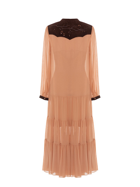Light Terracota Chiffon Midi Dress, 2 Light Terracota Chiffon Midi Dress, 2