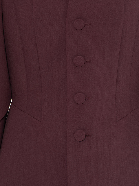 Wine-colored Two-piece Suit With Flared Trousers, 5