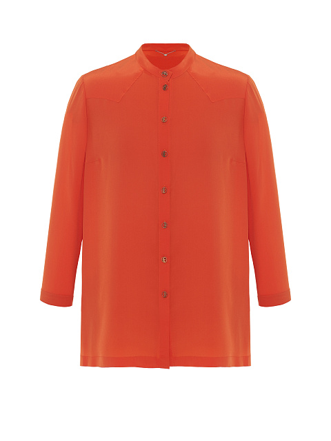 Orange Embroidered Silk Shirt, 1 Orange Embroidered Silk Shirt, 1