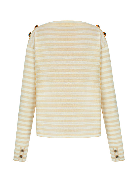 Yellow & White Striped Longsleeve T-shirt, 2 Yellow & White Striped Longsleeve T-shirt, 2