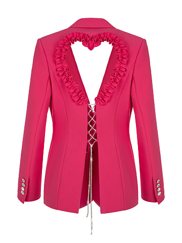 Hot Pink Cut-out Blazer, 2