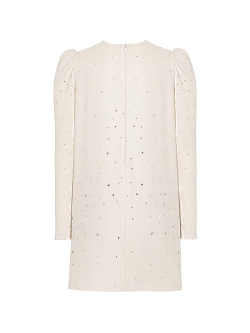 White velvet mini dress for girls, 2