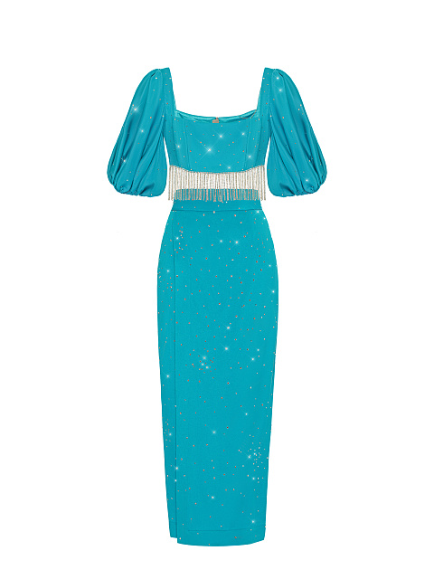 Turquiose Silk Top & Midi Skirt, 1 Turquiose Silk Top & Midi Skirt, 1