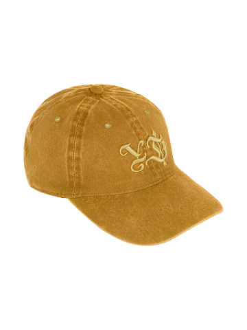 Mustard Yellow YD Embroidered Vintage Denim Cap, 1