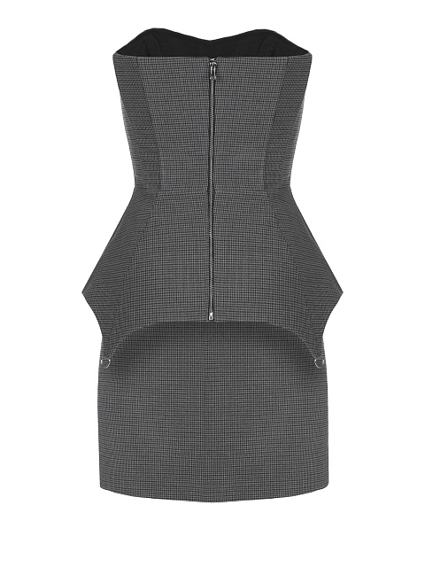 Dark Grey Houndstooth Corset & Skirt, 2 Dark Grey Houndstooth Corset & Skirt, 2