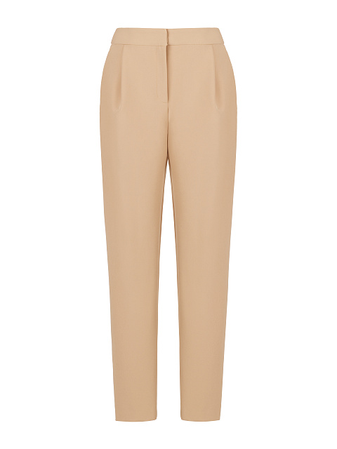 Beige Double-Breasted Peplum Pantsuit, 3 Beige Double-Breasted Peplum Pantsuit, 3