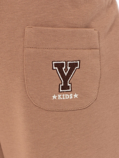 Kid's Brown "YK" Embroidered Jersey Tracksuit, 5 Kid's Brown "YK" Embroidered Jersey Tracksuit, 5