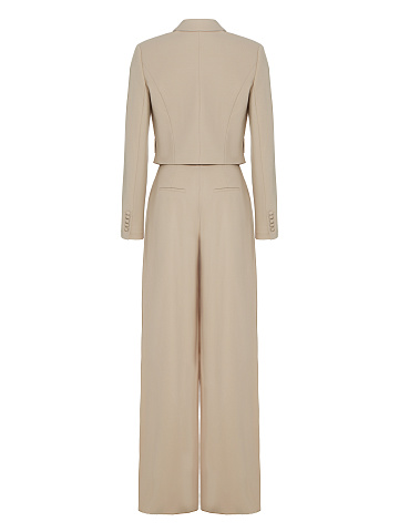 Beige Wool Pant Suit, 2