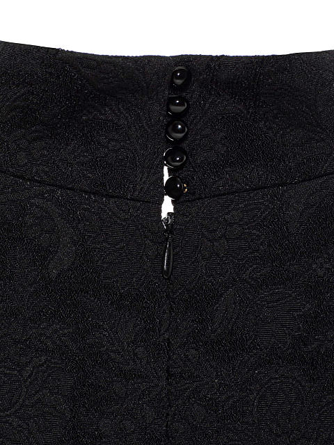 Black Jacquard Maxi Dress With Feathers, 11