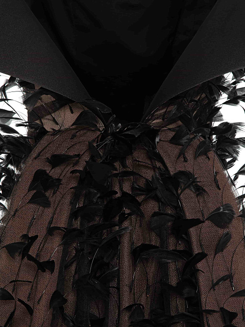 Black feathered maxi dress, 6 Black feathered maxi dress, 6