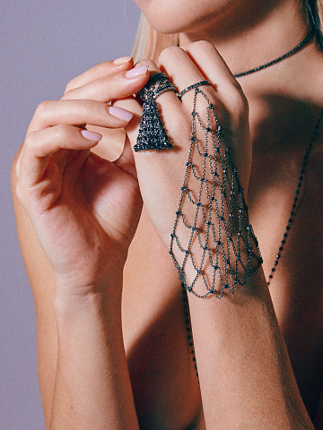 Black Gold Diamond Slave Bracelet, 2