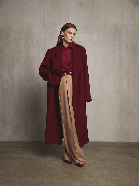 Burgundy oversized blouse, 4