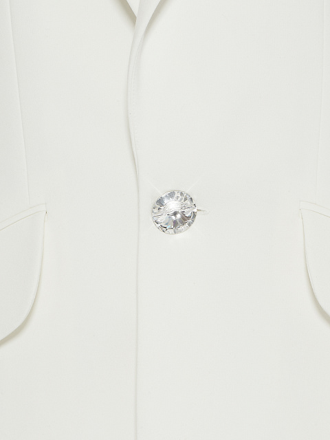 White Cut-out Cotton Pant Suit, 7