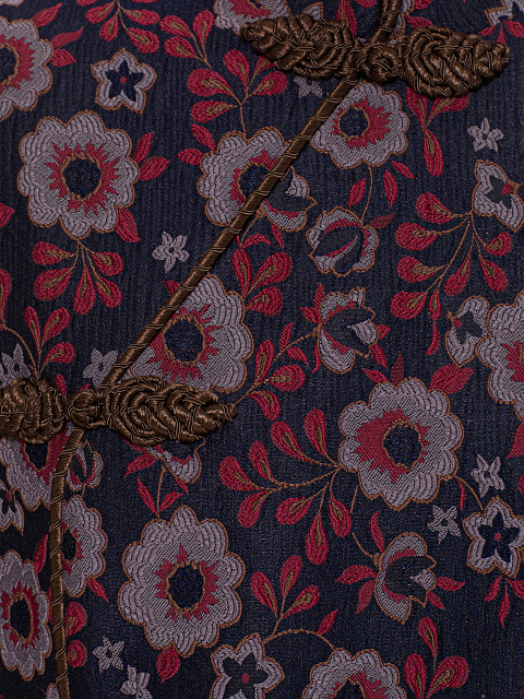 Jacquard Midi Dress With Mink Fur Cuffs, 3 Jacquard Midi Dress With Mink Fur Cuffs, 3