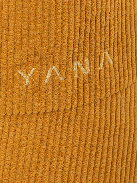 Caramel corduroy bucket hat with tonal Yana embroidery, 3 Caramel corduroy bucket hat with tonal Yana embroidery, 3