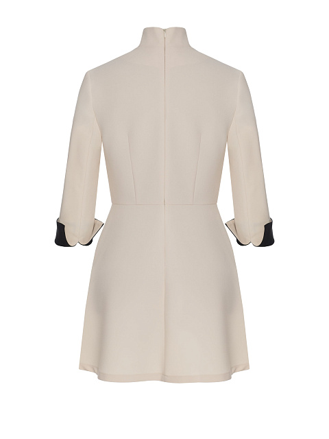 Milky Mini Dress With Black Pearls, 2