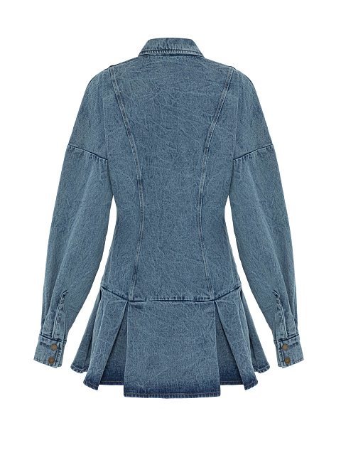 Denim Mini Dress With Buttons, 2