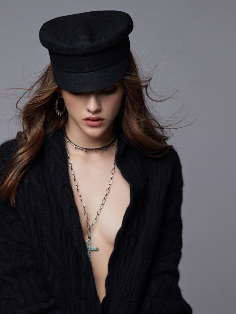 Black Gold & Diamond Choker Necklace, 8